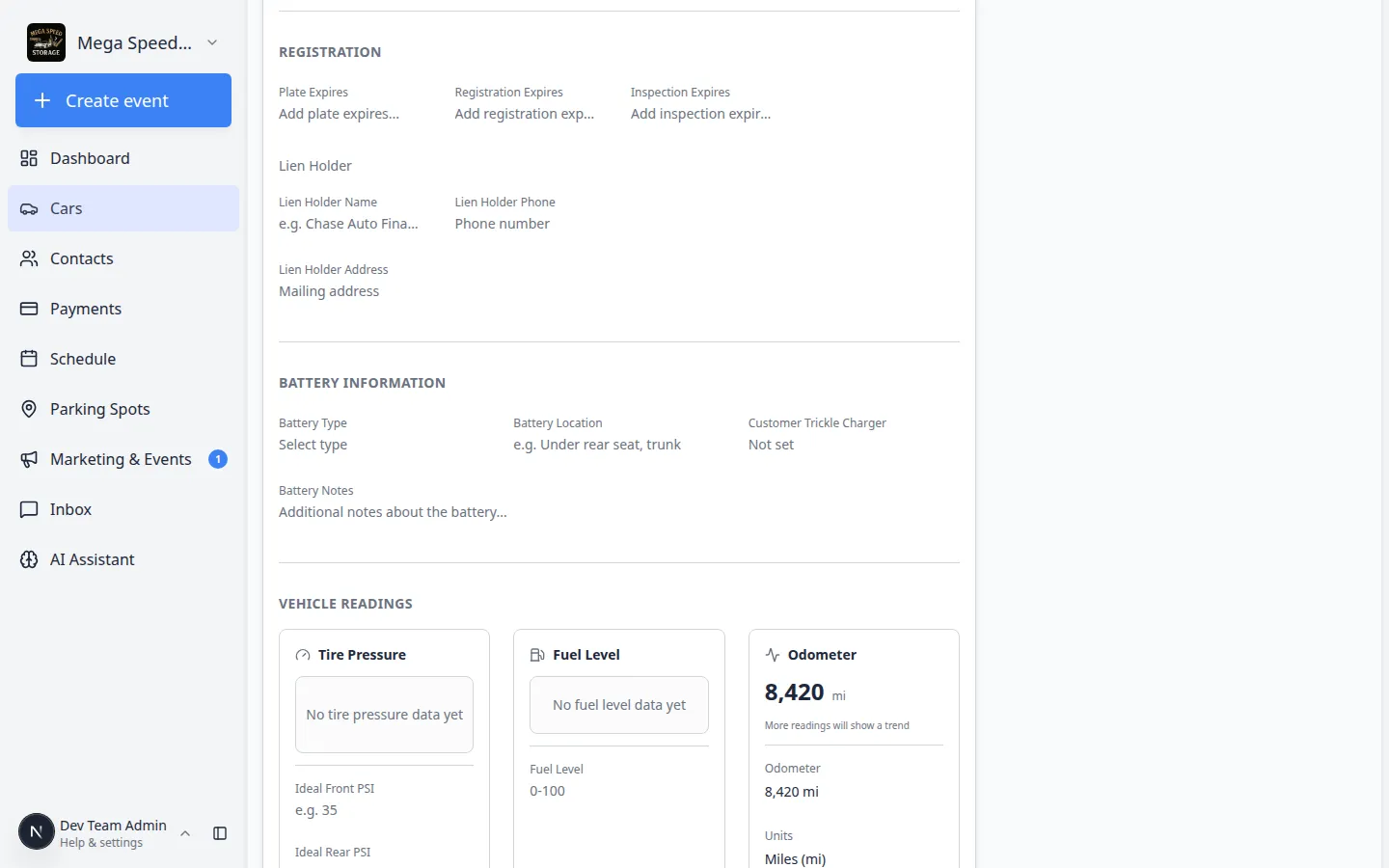 Market Data section with Price distribution tab selected showing a histogram of recent sale prices for similar vehicles