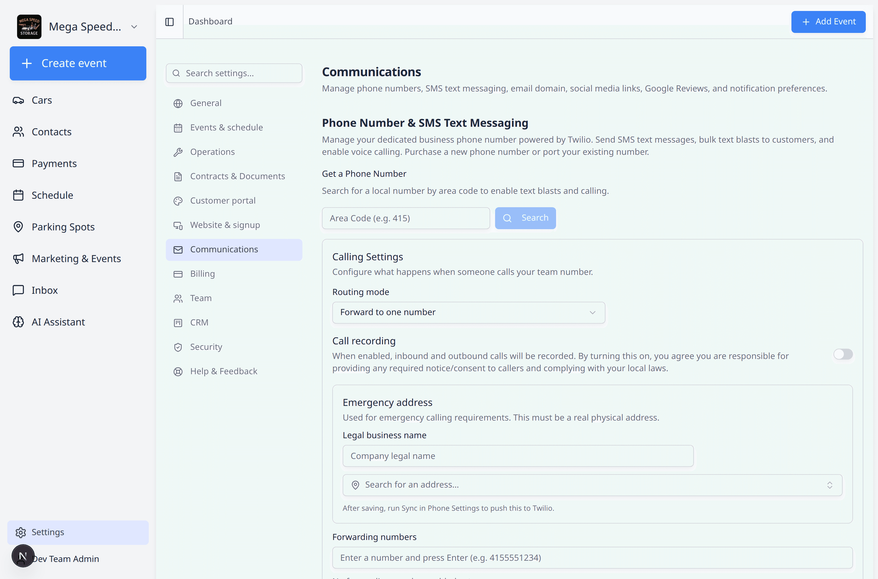 Communications settings focused on Notification Preferences and Alerts