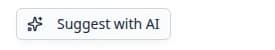Inbox conversation header showing the Suggest with AI button with a sparkle icon above the message timeline