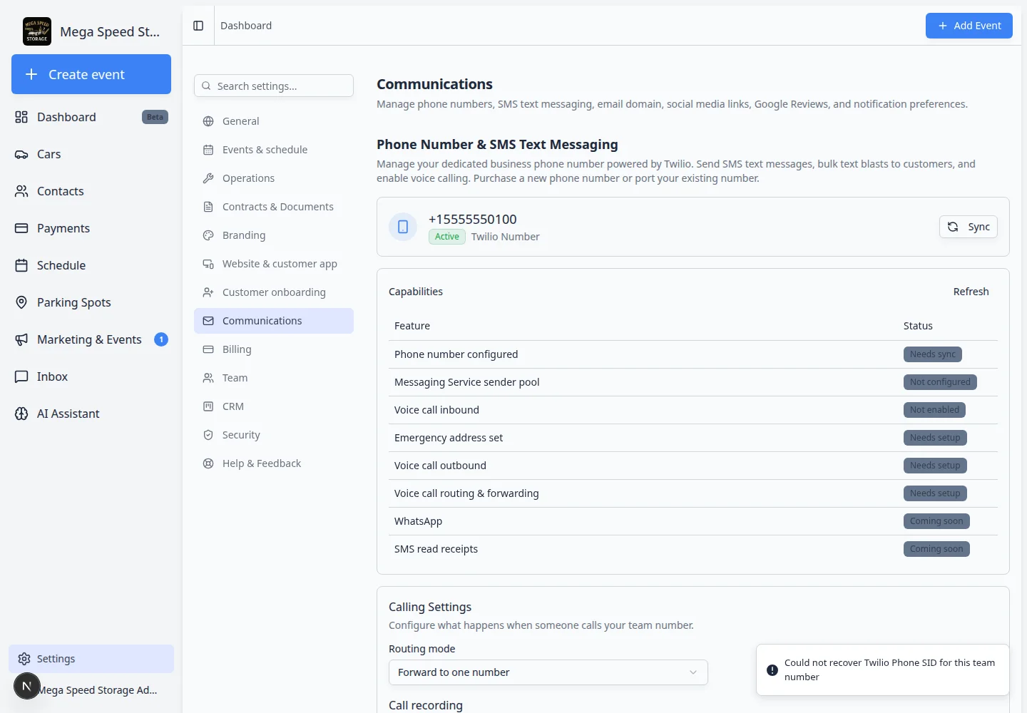 Communications settings scrolled to Google Reviews section